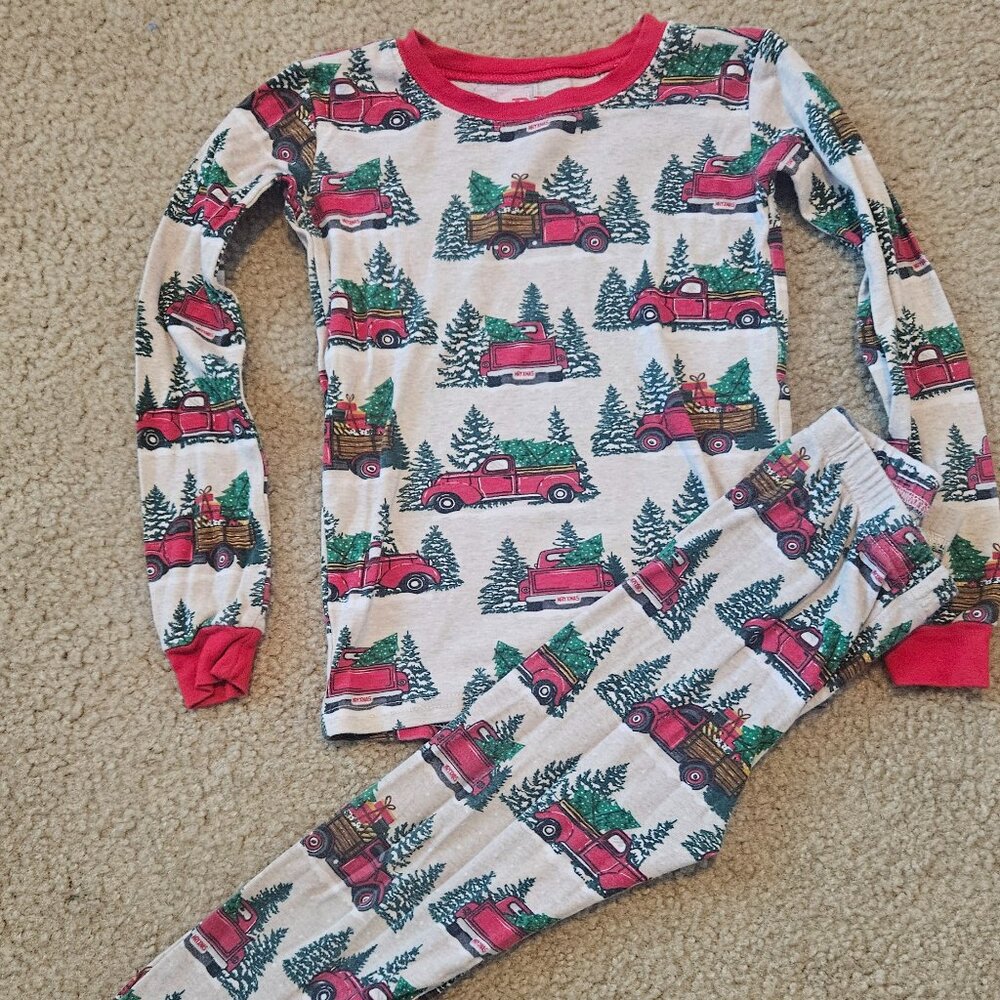 Boys Christmas truck pajamas